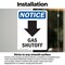 Signmission Gas Shutoff (Down Arrow) Sign With Symbol, 18 in W x Rectangle, Vinyl Decal OS-2PACK-NS-D-1824-V-13023 - alternate 4